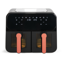 Resigilat!Friteuza cu aer cald dubla Livoo DOC316, 9L (2x4.5L), 2400W, 7 programe