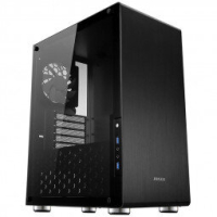 Carcasa PC U4 Midi-Tower, Tempered Glass - Negru
